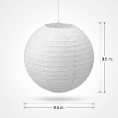 White 9.5" Round Paper Lanterns - 3 Pack