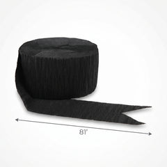 Classic Black Crepe Streamer - 81ft
