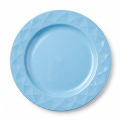 Sturdy 10.25" Blue Plastic Dinner Plates - Pack of 20