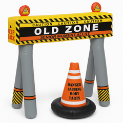 Over The Hill Inflatable Age Barricade Kit