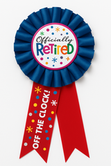 Officially Retired Award Ribbon – Retirement Celebration Accessory