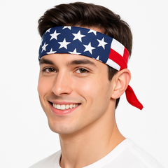 American Flag Printed Bandana - Perfect for Team Spirit & Everyday Wear