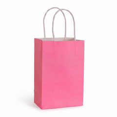 Small Bright Pink Kraft Gift Bag