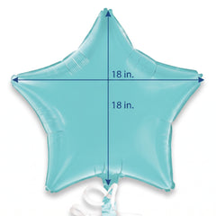 Caribbean Blue Star Foil Balloon