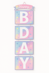 Luminous Iridescent Rainbow Birthday Door Decoration