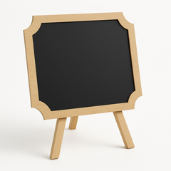 Elegant Chalkboard Wood Easel Signs - Set of 2
