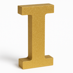 Glitter Gold Letter "I" Standing Sign - 4-Inch Party Decoration