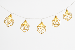 Gold Geometric LED String Lights - 5 ft, 10 Lights