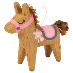 Mini Saddle Up Horse Piñata Hanging Decoration for Kids' Birthday
