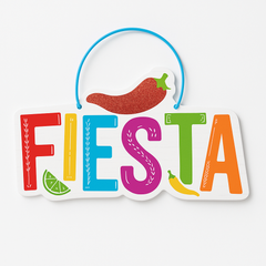 Colorful Hanging Fiesta Sign
