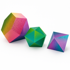 3D Sparkle Geometric Table Decorations - 3 Pack