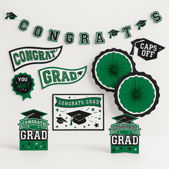 Green Graduation Room Decorating Kit
