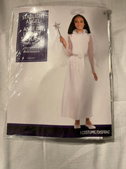 Kids' Heavenly Starlight Angel Costume with Halo Headband - Child M (8-10)