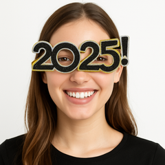 Sparkling 2025 New Year's Eve Party Glasses
