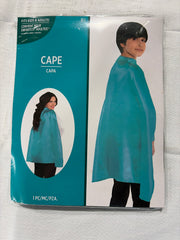 Turquoise Superhero Cape Costume Accessory for Kids and Adults