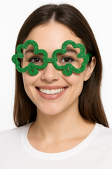 Glitter Shamrock Glasses for St. Patrick's Day