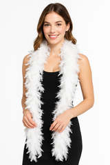 Elegant White Feather Boa - 72" Costume Accessory