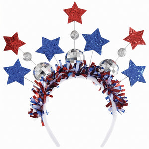 Deluxe Patriotic Disco Ball Headband