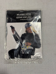 1980s Inflatable Flame Print Guitar Costume Accessory