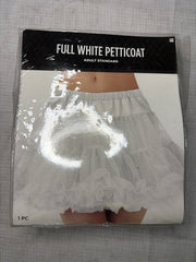 Elegant White Tulle Petticoat Skirt for Adults - One Size