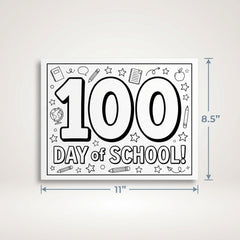 100th Day of School Coloring Pages