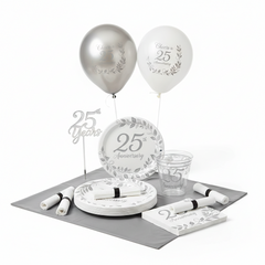 25th Anniversary Party Kit - For 8 Guests