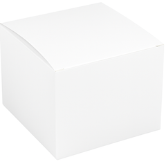 Elegant White Gift Box - 6"x6"x4"