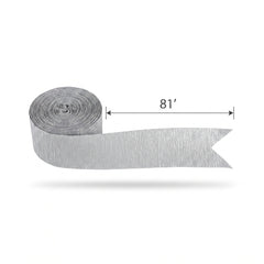 Silver Crepe Streamer - 81ft