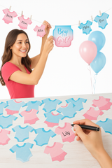 "Boy or Girl?" Gender Reveal Activity Banner Kit, 15-ft for Baby Showers
