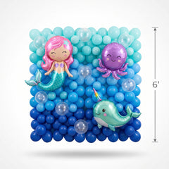 Magical Mermaid & Friends Balloon Backdrop Kit