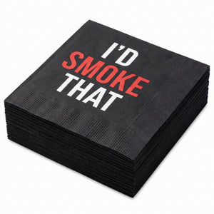 "I'd Smoke That" Summer BBQ Beverage Napkins - 16ct - 5 In. X 5 In.