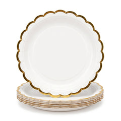 Elegant White 10" Round Paper Plates