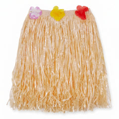 Adult Luau Party Hula Skirt with Floral Waist