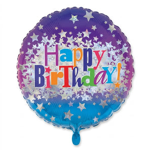18" Holographic Happy Birthday Foil Balloon