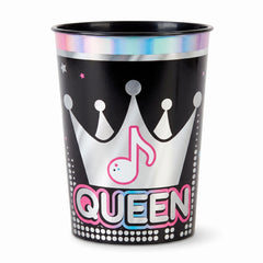 Internet Famous "Queen" Metallic Favor Cup, 16 oz