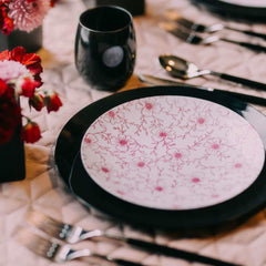 10 In. Flora Design Plastic Plates | 10 Count