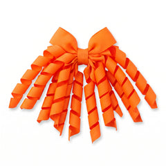 Neon Orange Grosgrain Curly Gift Bow