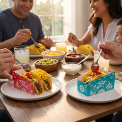 Vibrant Fiesta Taco Holders - Set of 12