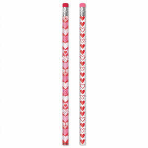 Valentine's Day Heart Pencils - 24 Pack