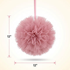 Elegant Love and Leaves Tulle Pom Pom Wedding Decoration