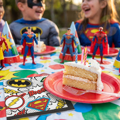Justice League Heroes Unite Beverage Napkins - 16 Pack - 5 In. X 5 In.