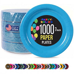 7 in. Turquoise Paper Plates | Case of 1000