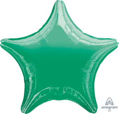 19-Inch Metallic Green Star Foil Balloon