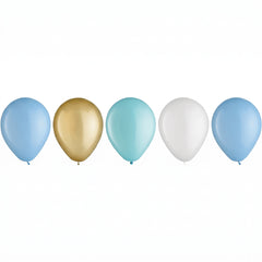 Pastel Blue Latex Balloons - 11" Mix, 15 Count
