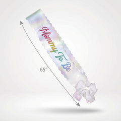 Mommy To Be Scalloped Baby Shower Sash with Bow