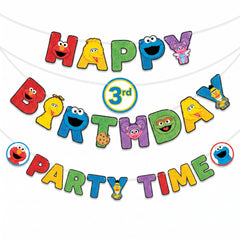 Sesame Street Jumbo Letter Banner Kit for Kids' Birthday Parties