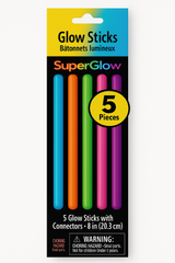 Multi-Colored 8-Inch Glow Stick Pack - 5 Count
