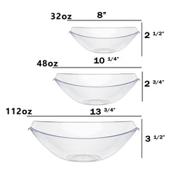 32 Oz. | Clear Plastic Stadium Bowl | 48 Count
