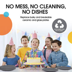 10 In. Silver Plastic Plates | 100 Count