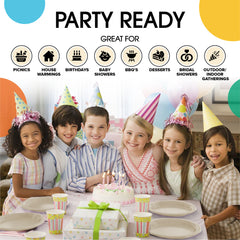 7 In. Ivory Plastic Plates | 100 Count